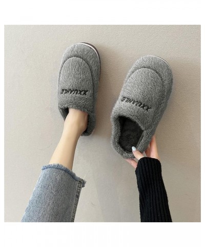 Women's Comfort Memory Foam Slippers Breathable Plush Fuzzy Slip on Non-Slip Clog House Shoes with Indoor Outdoor Men,grey $1...