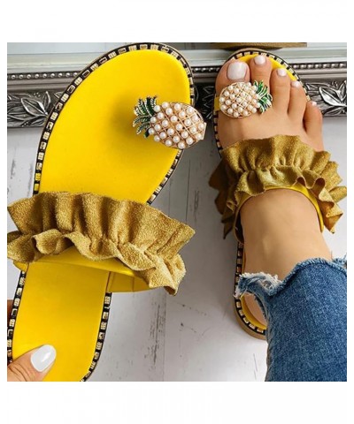 Sandals Women Wedge Platform Sandals Adjustable Flip Flops Roman Buckle Strappy Zipper Flats Hiking Sandals LS2 Yellow $8.10 ...