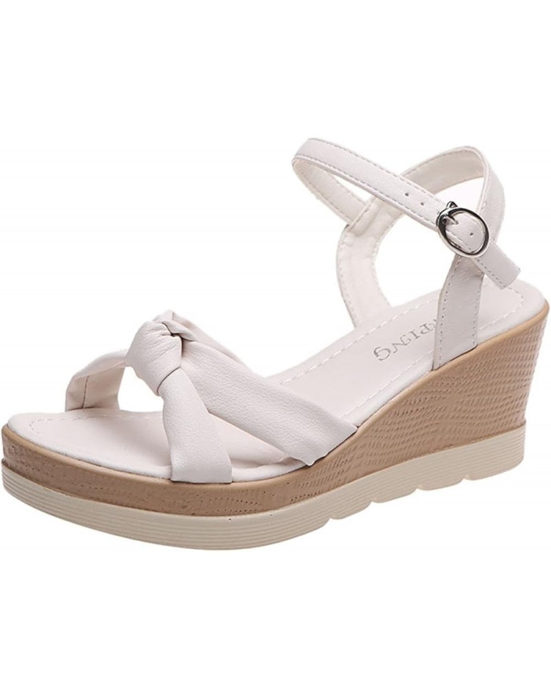 Wedge Sandals for Women slip on espadrille sandal platform platform wedge sandals wedge sandal shoes for women Beige $19.46 O...