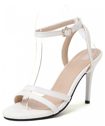 Elegant Women Sandals with Open Toe and Stiletto White $21.51 Sandals