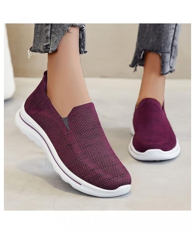 sneakers for women, Fashion Women's Casual Shoes Breathable Slip-on Wedges Outdoor Leisure Sneakers Z 12-watermelon Red $15.3...