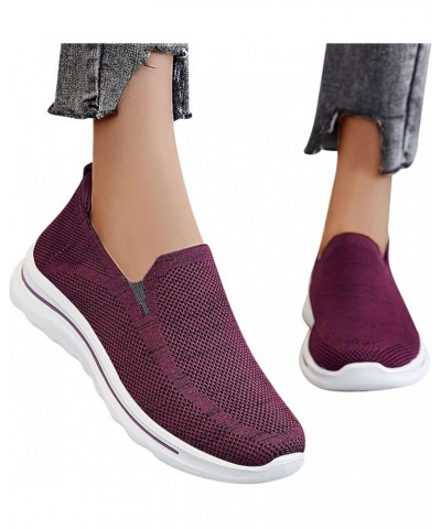 sneakers for women, Fashion Women's Casual Shoes Breathable Slip-on Wedges Outdoor Leisure Sneakers Z 12-watermelon Red $15.3...