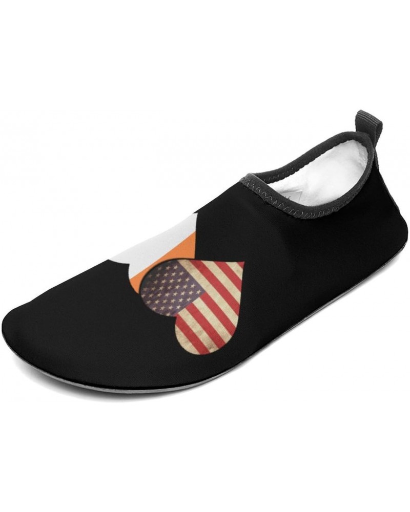 Ireland Flag and American Flag Water Shoes for Men Women Quick-Dry Barefoot Swim Shoes Slip-on for Beach Outdoor $18.75 Outdo...