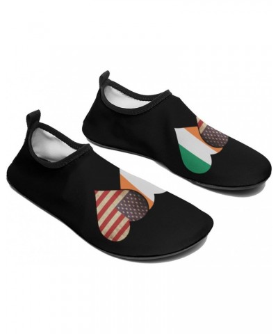 Ireland Flag and American Flag Water Shoes for Men Women Quick-Dry Barefoot Swim Shoes Slip-on for Beach Outdoor $18.75 Outdo...