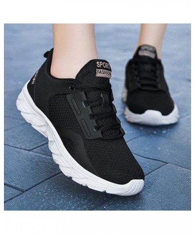 womens slip on sneakers Women Trainers Athletic Running Shoes Sport Walking Sneakers Lightweight Tennis Shoes Z 12-black $17....