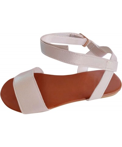 sandals for women casual summer, Women's National Wind Sandals Bohemian Style Sandals Contrast Sandals Z 05-white $10.75 Sandals