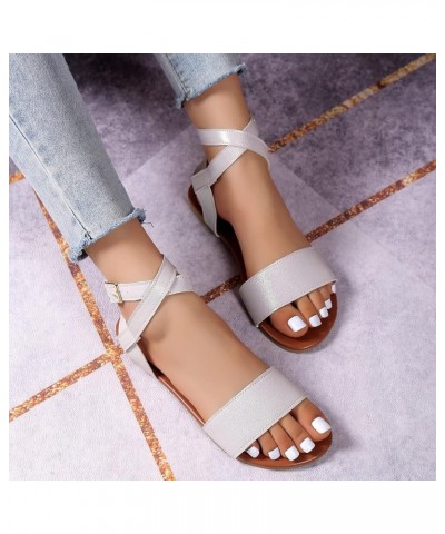 sandals for women casual summer, Women's National Wind Sandals Bohemian Style Sandals Contrast Sandals Z 05-white $10.75 Sandals