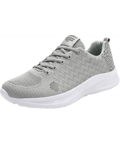 Men's Tennis Lightweight Athletics Gym Jogging Sneakers White Platform Sneakers Mens Sneakers Size 9 Z 13-grey $16.07 Boots