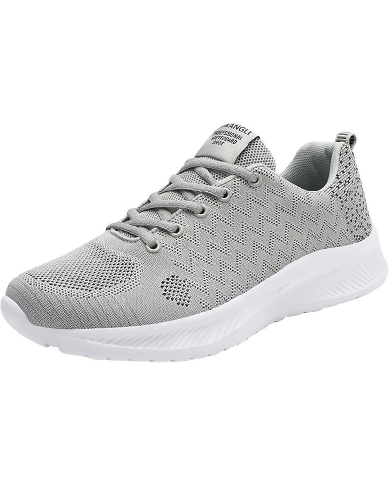 Men's Tennis Lightweight Athletics Gym Jogging Sneakers White Platform Sneakers Mens Sneakers Size 9 Z 13-grey $16.07 Boots