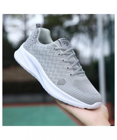 Men's Tennis Lightweight Athletics Gym Jogging Sneakers White Platform Sneakers Mens Sneakers Size 9 Z 13-grey $16.07 Boots