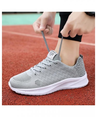 Men's Tennis Lightweight Athletics Gym Jogging Sneakers White Platform Sneakers Mens Sneakers Size 9 Z 13-grey $16.07 Boots