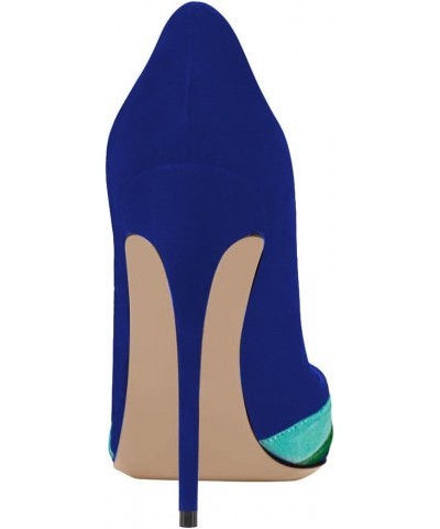 Women Formal Pointed Toe Pumps High Heel Sexy Stilettos Slip On Office Cute Evening Dress Shoes Size 4-15 US Blue2 Suede $34....