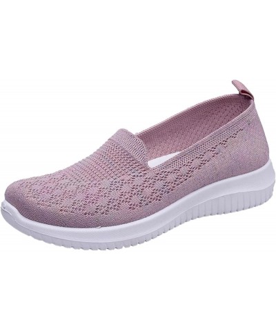 Women Shoes Mesh Socks Shoes Casual One Foot Wear Women's Shoes Breathable Casual Sports Leather Working Shoes Pink $14.03 At...