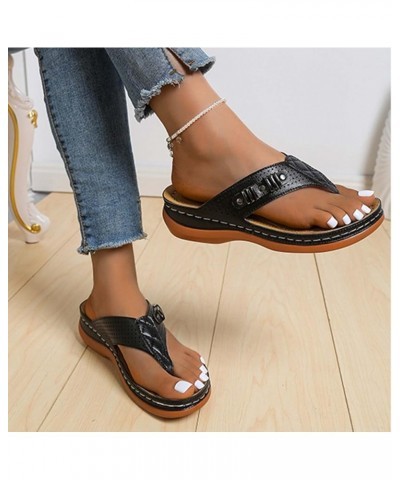 Sandals for Women Dressy Summer Open Toe Slippers Ankle Buckle Strap Clip Toe Flip Flop Beach Travel Walking Shoes A07-womens...