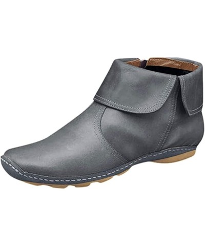 Bo_ots For Women an_kle Bo_oties Leather Comfortable Casual Dressy Western Elegant Fashion Retro Classic bo_ot Grey $7.71 Boots