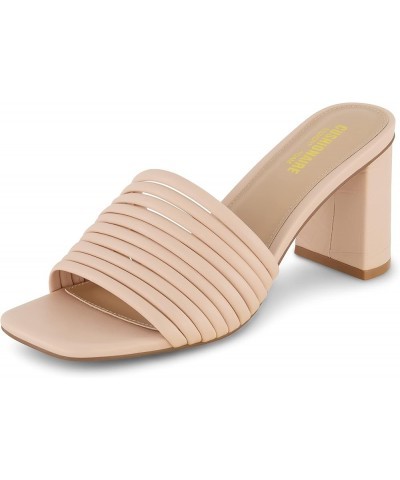 Women's Irma Strappy Block Heel Sandal +Memory Foam Nude $21.15 Sandals