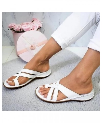 Breathable Open Toe Sandals for Women Women Flat Flip Flops Slippers Summer Outdoor Sandals Ladies Wedges Flip Flop Slipper (...