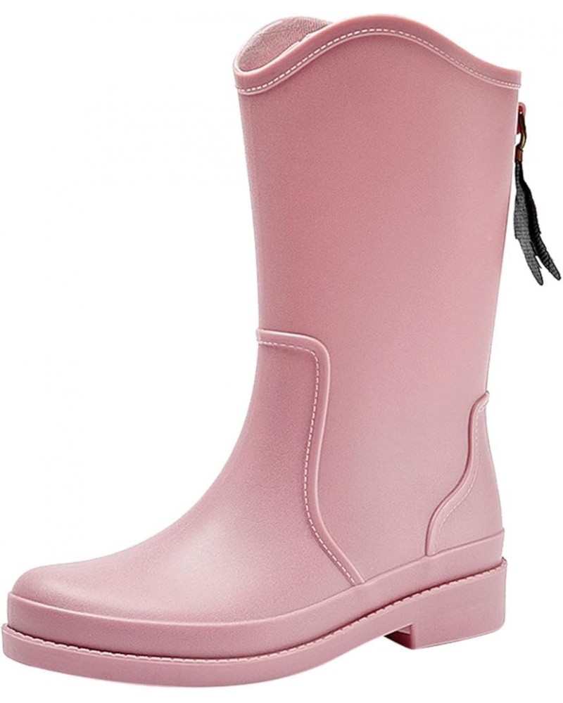 Winter Boots for Women Women's Fashion Rain Shoes Outside Shoes Kitchen Rubber Shoes Soft Bottom Comfortable Middle Tube Rain...