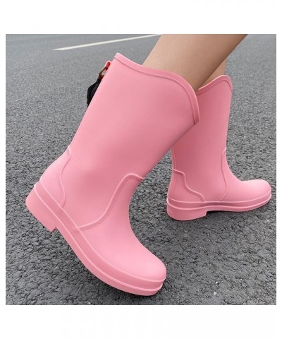 Winter Boots for Women Women's Fashion Rain Shoes Outside Shoes Kitchen Rubber Shoes Soft Bottom Comfortable Middle Tube Rain...