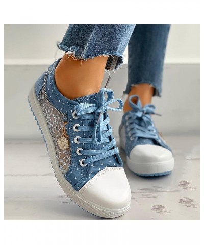 casual sneakers for women Women's Ladies Fashion Casual Versatile Comfortable Canvas Flat Loafers Z-06 Sky Blue $15.98 Fashio...