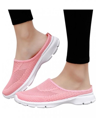 Flat Sport Flip Flops Shoes for Women Dressy Breathable Mesh Work Slippers Slip On Lightweight Sport Shoes Pink 7 $7.62 Sandals