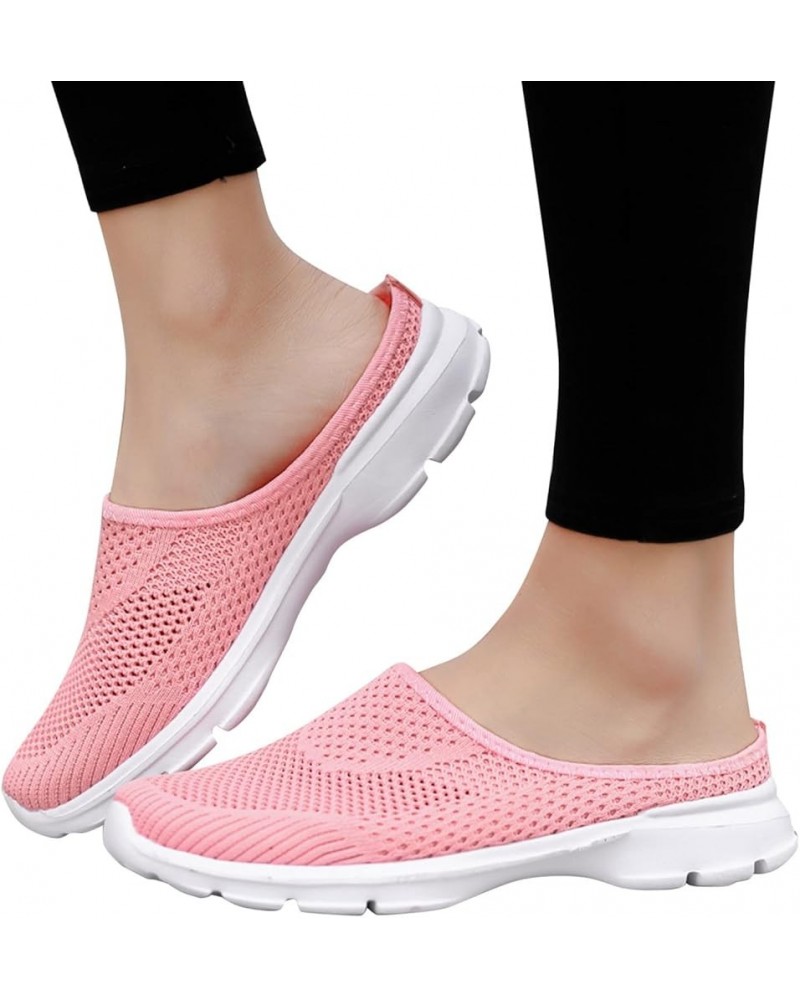 Flat Sport Flip Flops Shoes for Women Dressy Breathable Mesh Work Slippers Slip On Lightweight Sport Shoes Pink 7 $7.62 Sandals