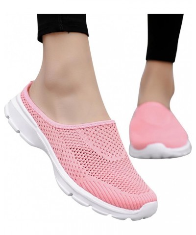 Flat Sport Flip Flops Shoes for Women Dressy Breathable Mesh Work Slippers Slip On Lightweight Sport Shoes Pink 7 $7.62 Sandals