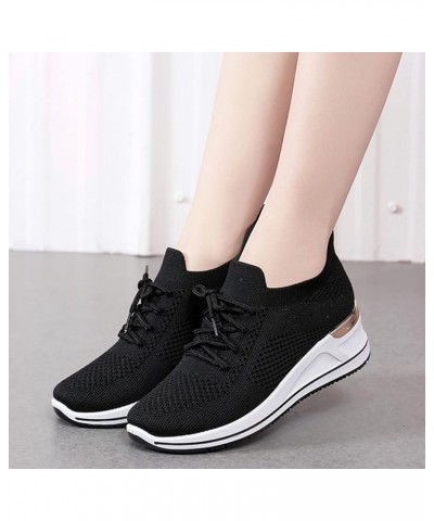 Women Shoes Mesh Socks Shoes Casual Versatile Foreign Trade Women Shoes Breathable Casual Sports Shoes Fresh Foam Sneaker - W...