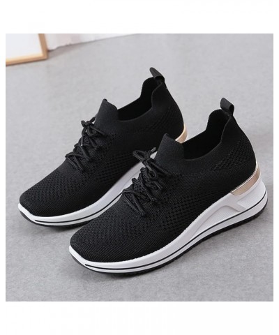 Women Shoes Mesh Socks Shoes Casual Versatile Foreign Trade Women Shoes Breathable Casual Sports Shoes Fresh Foam Sneaker - W...