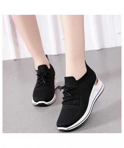 Women Shoes Mesh Socks Shoes Casual Versatile Foreign Trade Women Shoes Breathable Casual Sports Shoes Fresh Foam Sneaker - W...