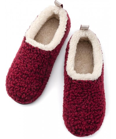 Women's Nomad Faux Shearling Lined Closed Back Slipper Wine Red $18.80 Slippers