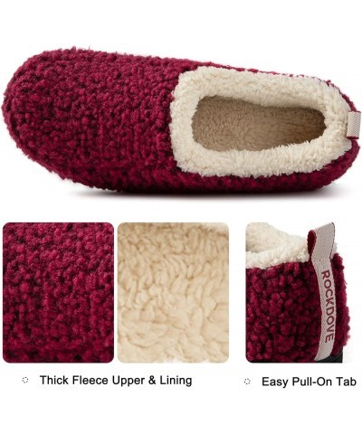 Women's Nomad Faux Shearling Lined Closed Back Slipper Wine Red $18.80 Slippers