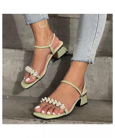 Heeled Sandals for Women Sexy, Women Open Toe Ankle Strap High Heel Sandals Party Wedding Strappy Buckle Sandals Z 11-green $...