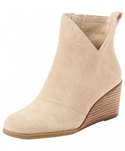 Women's Casual Ankle Boot Oatmeal Suede $23.98 Boots