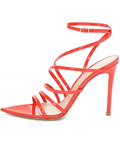 Buckle Stiletto Shoes 35 Red $35.32 Pumps