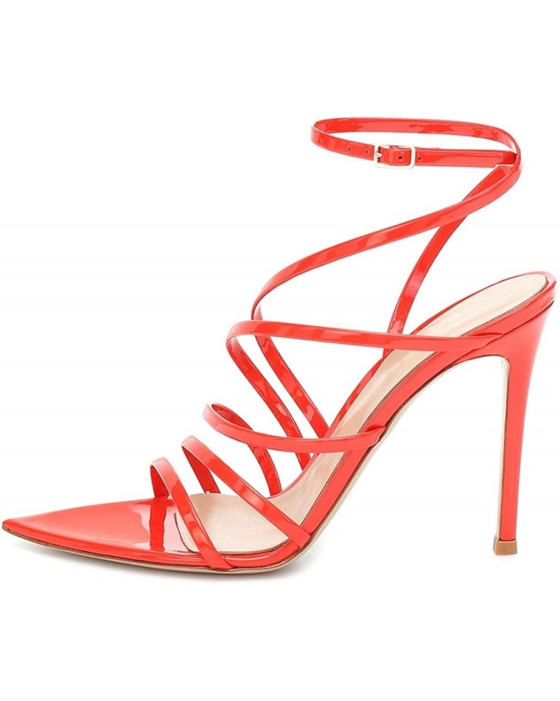 Buckle Stiletto Shoes 35 Red $35.32 Pumps