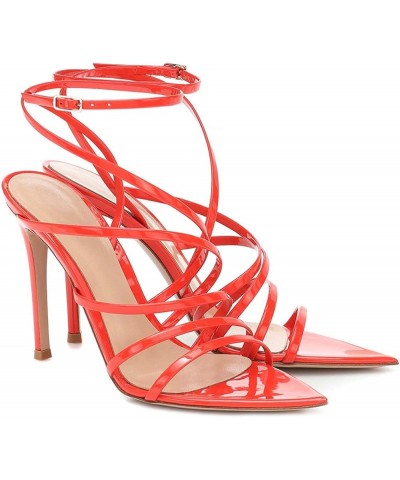 Buckle Stiletto Shoes 35 Red $35.32 Pumps