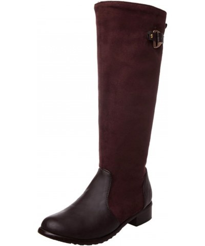 Women Knee-High Boots with Flat Heel 4-colors All Match Boots with Mini/Plus Size Available Brown $26.49 Boots