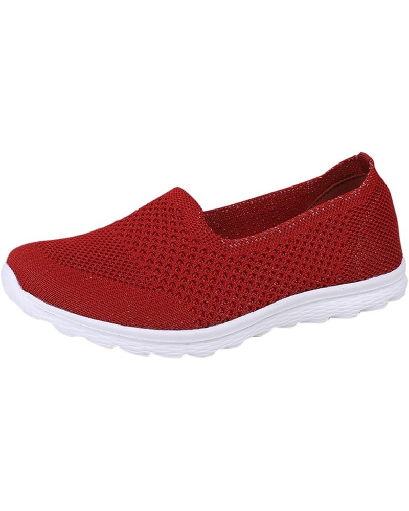 Sneakers for Women Women's Sneakers Lightweight Womens Sneakers Running Shoes Womens Sneakers Size 8 Red $13.79 Fashion Sneakers