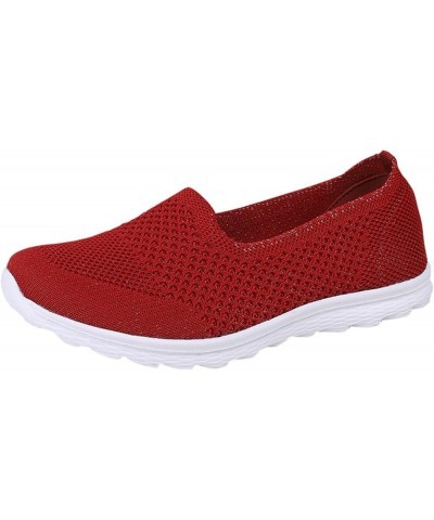 Sneakers for Women Women's Sneakers Lightweight Womens Sneakers Running Shoes Womens Sneakers Size 8 Red $13.79 Fashion Sneakers