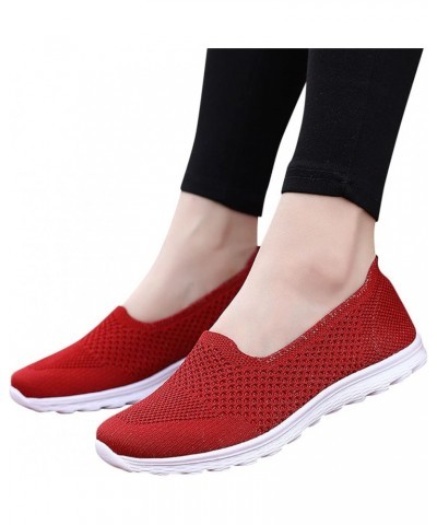 Sneakers for Women Women's Sneakers Lightweight Womens Sneakers Running Shoes Womens Sneakers Size 8 Red $13.79 Fashion Sneakers