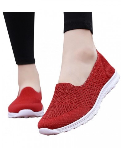 Sneakers for Women Women's Sneakers Lightweight Womens Sneakers Running Shoes Womens Sneakers Size 8 Red $13.79 Fashion Sneakers