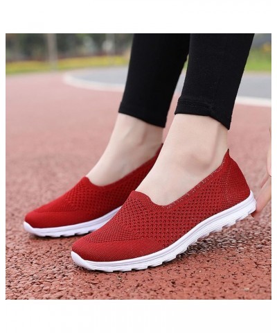 Sneakers for Women Women's Sneakers Lightweight Womens Sneakers Running Shoes Womens Sneakers Size 8 Red $13.79 Fashion Sneakers