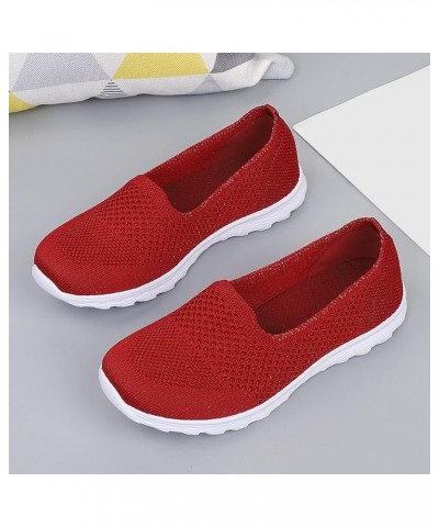 Sneakers for Women Women's Sneakers Lightweight Womens Sneakers Running Shoes Womens Sneakers Size 8 Red $13.79 Fashion Sneakers