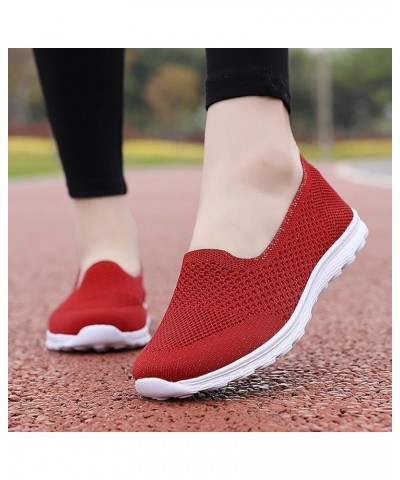 Sneakers for Women Women's Sneakers Lightweight Womens Sneakers Running Shoes Womens Sneakers Size 8 Red $13.79 Fashion Sneakers