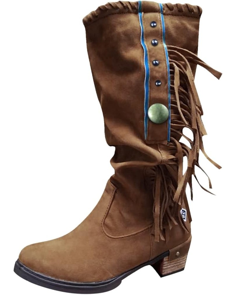 Pink Boots for Women Booties High Heel Cowgirl Boots Women'S Western Cowboy Boots Brown 2 $28.11 Boots