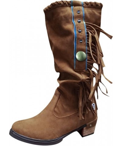 Pink Boots for Women Booties High Heel Cowgirl Boots Women'S Western Cowboy Boots Brown 2 $28.11 Boots