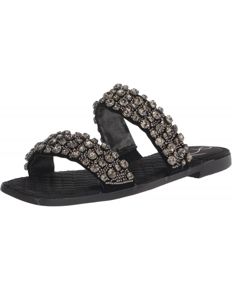 Women's Ezel Flat Sandal Black $24.49 Sandals