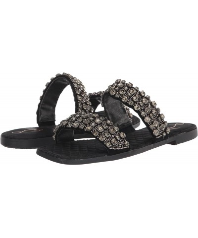 Women's Ezel Flat Sandal Black $24.49 Sandals