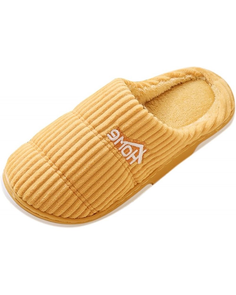 Slippers for Women Men Thick Memory Foam Plush House Shoes Fit and Flare Buttery Feeling Loungewear B-yellow $12.03 Slippers